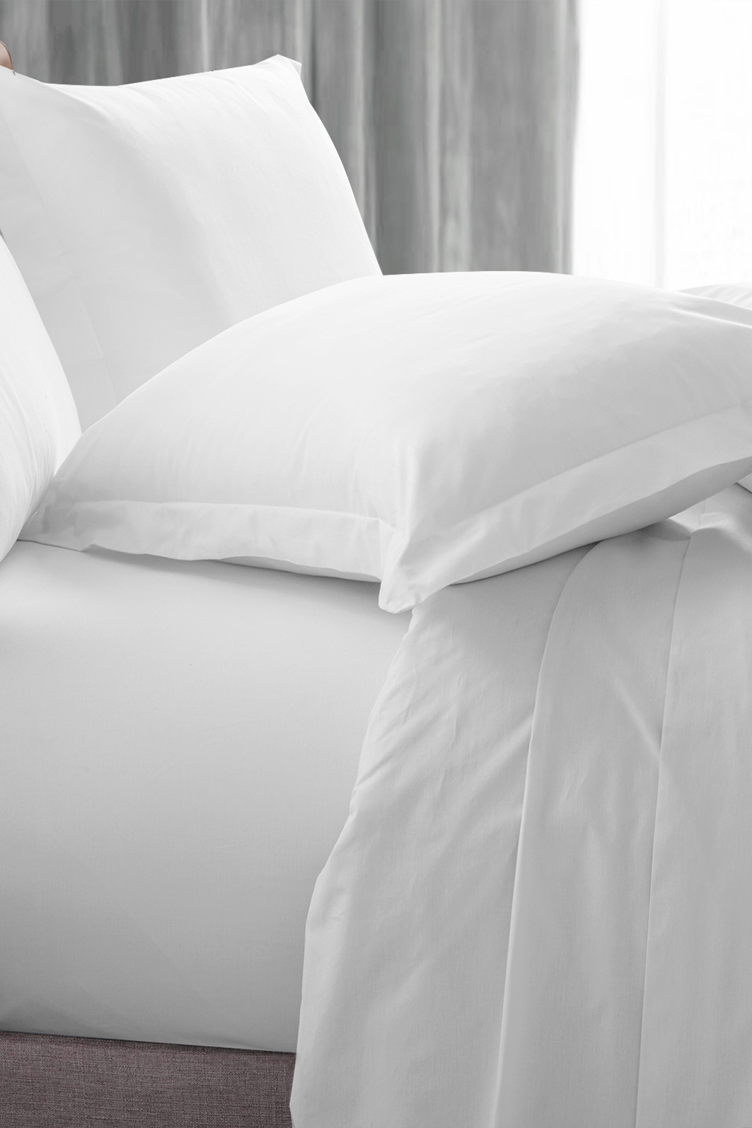 Jogo de Lençol Queen Cetim 400 Fios Branco Jogo de Lençol Queen Cetim 400 Fios Branco