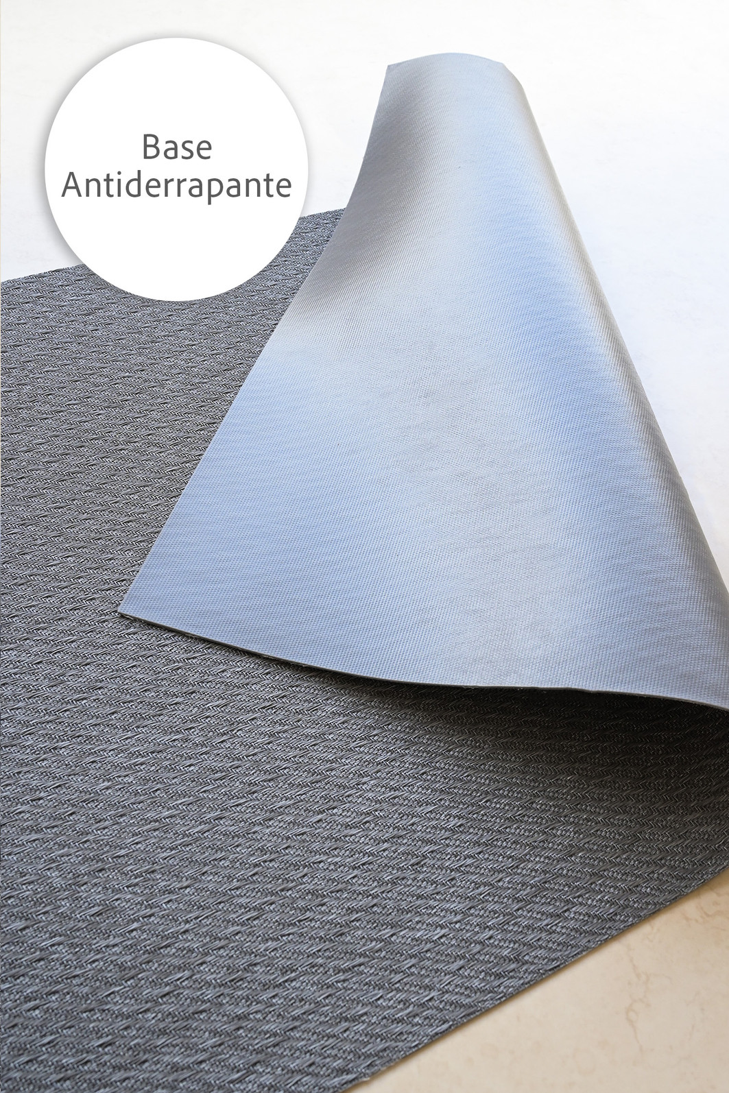 Tapete Passadeira PVC Antiderrapante Cinza 65x220 Tapete Passadeira PVC Antiderrapante Cinza 65x220