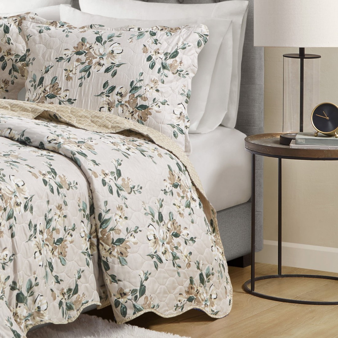 Kit Cobre leito Colcha King 3 Peças Bouti Dupla Face Microfibra Costurada - Cora Kit Cobre leito Colcha King 3 Peças Bouti Dupla Face Microfibra Costurada - Cora