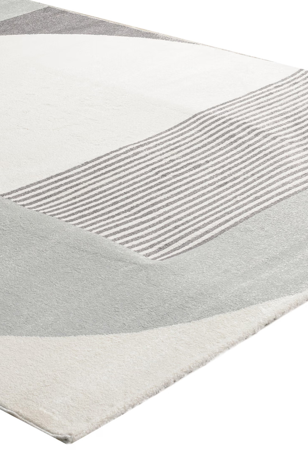 Tapete para Sala Grande Hathor Geometrico Off White 100x150