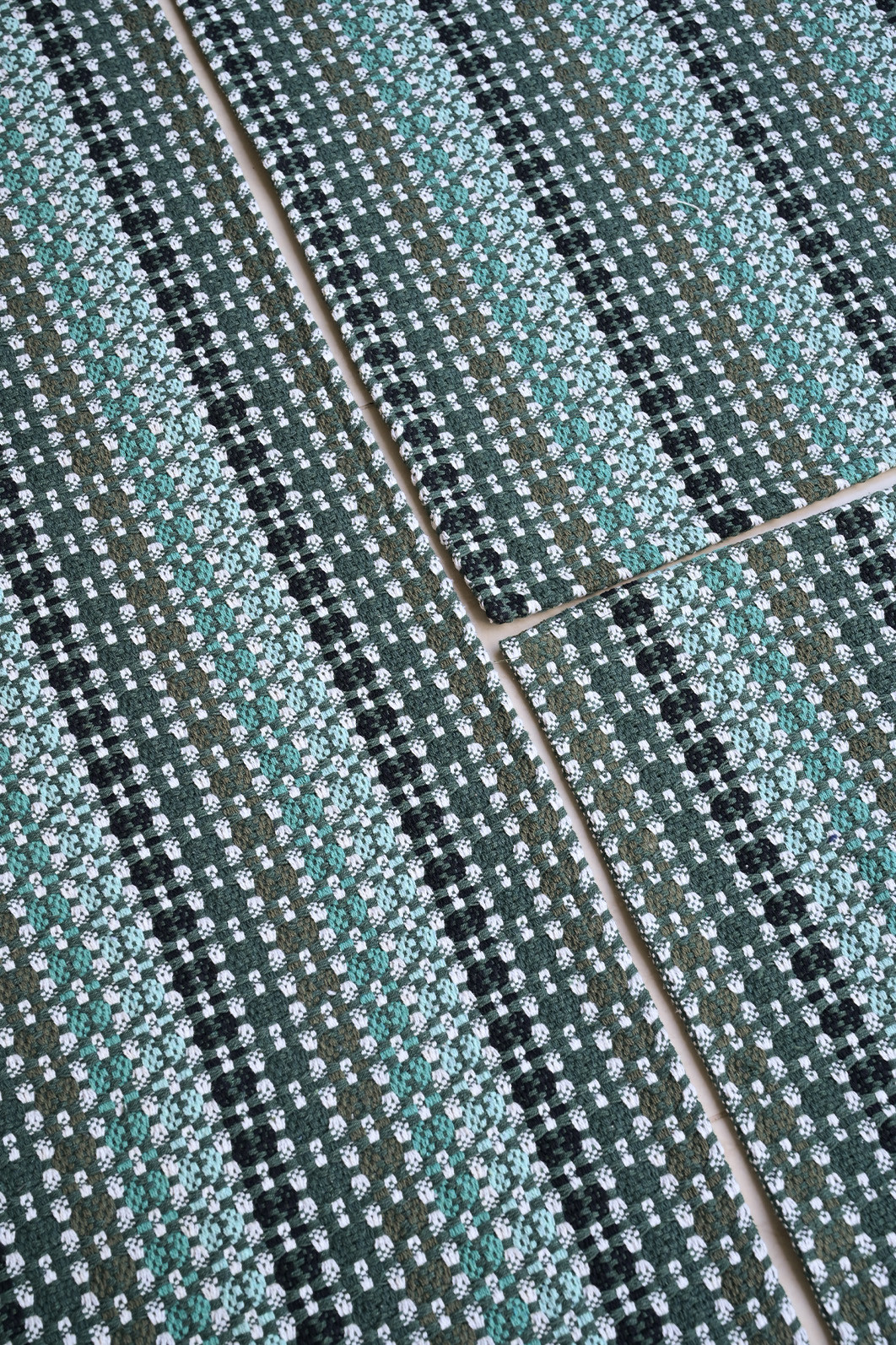 Kit de Cozinha 3 Peças Algodão Indiano Verde Kit de Cozinha 3 Peças Algodão Indiano Verde