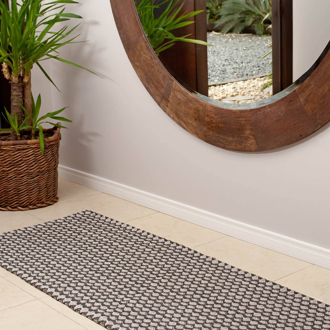 Tapete Passadeira para Cozinha 100% Algodão 50 x 1,45cm Santorini Tapete Passadeira para Cozinha 100% Algodão 50 x 1,45cm Santorini