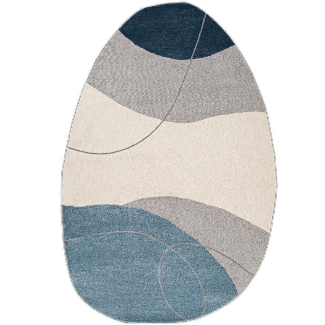 Tapete Organico Sala e Quarto Unique Cinza e Off White 140x200