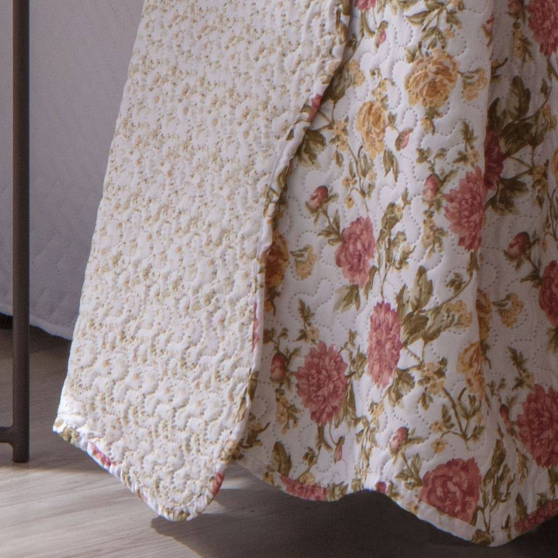 Kit 3 Peças Cobre leito Casal Bouti Microfibra Ultrasonic Estampada + 2 Porta-travesseiros - Ligia