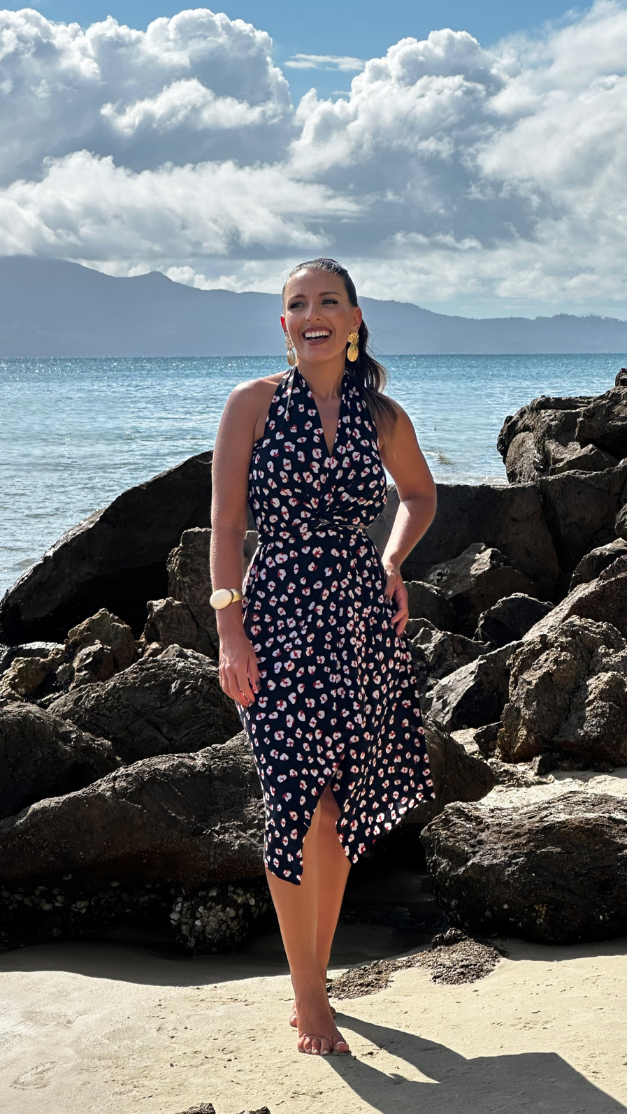 Saída 1001 Formas Curta animal print preta