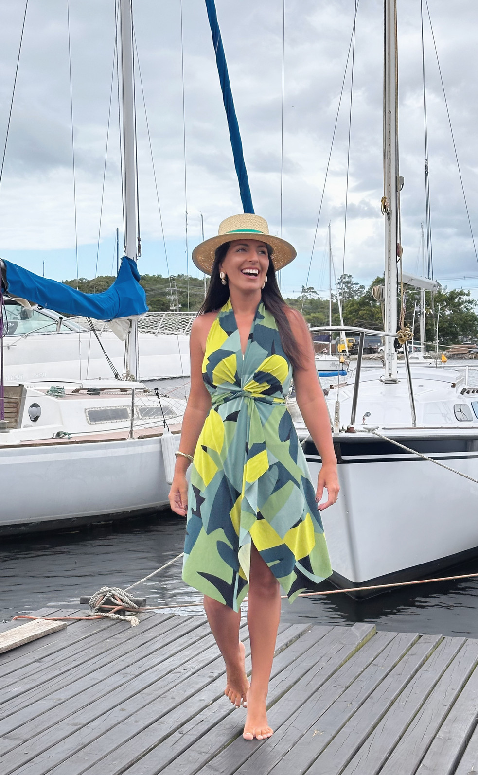 Saída 1001 formas curta tropicália verde