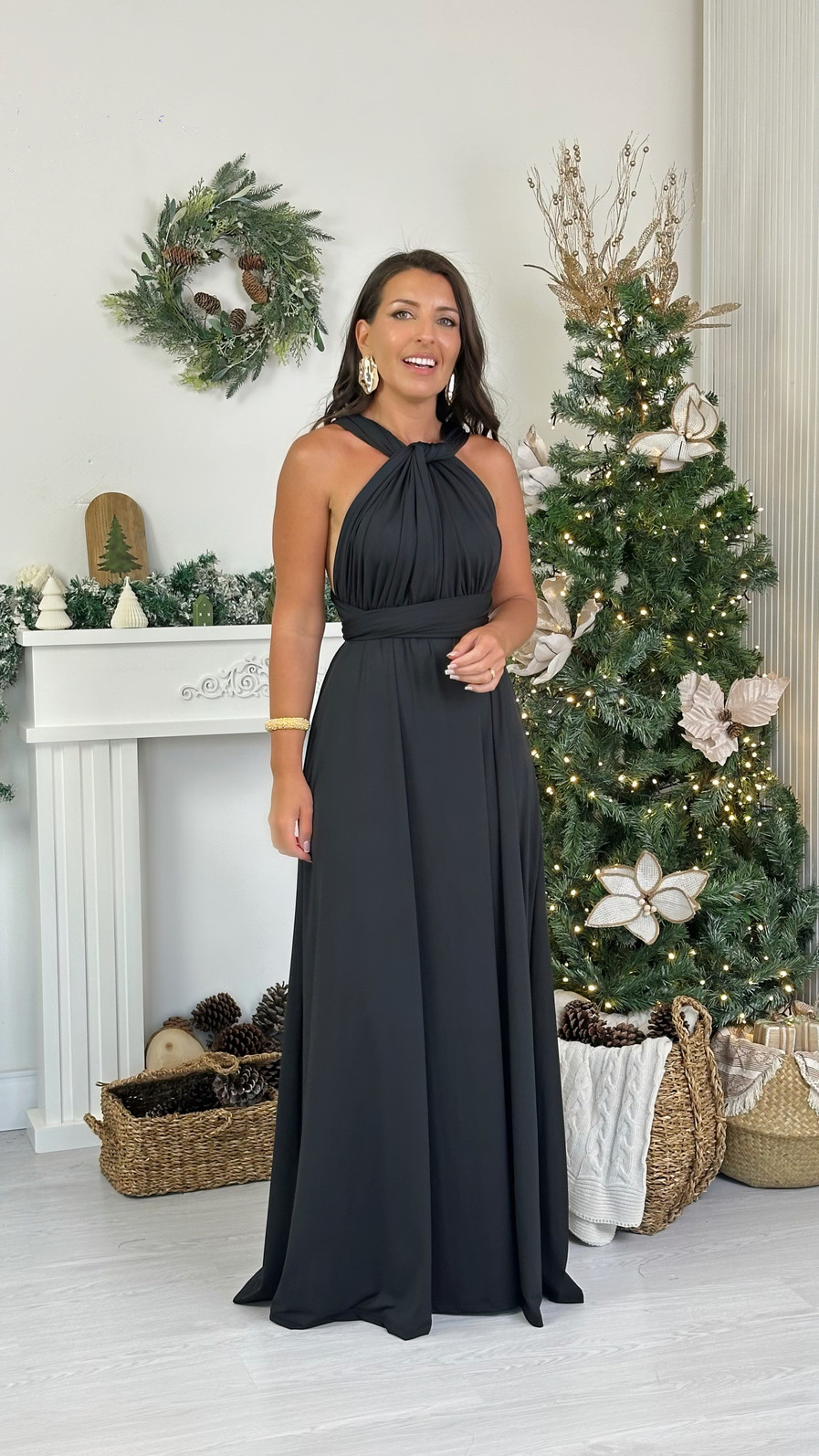 Vestido lanços longo preto Vestido lanços longo preto