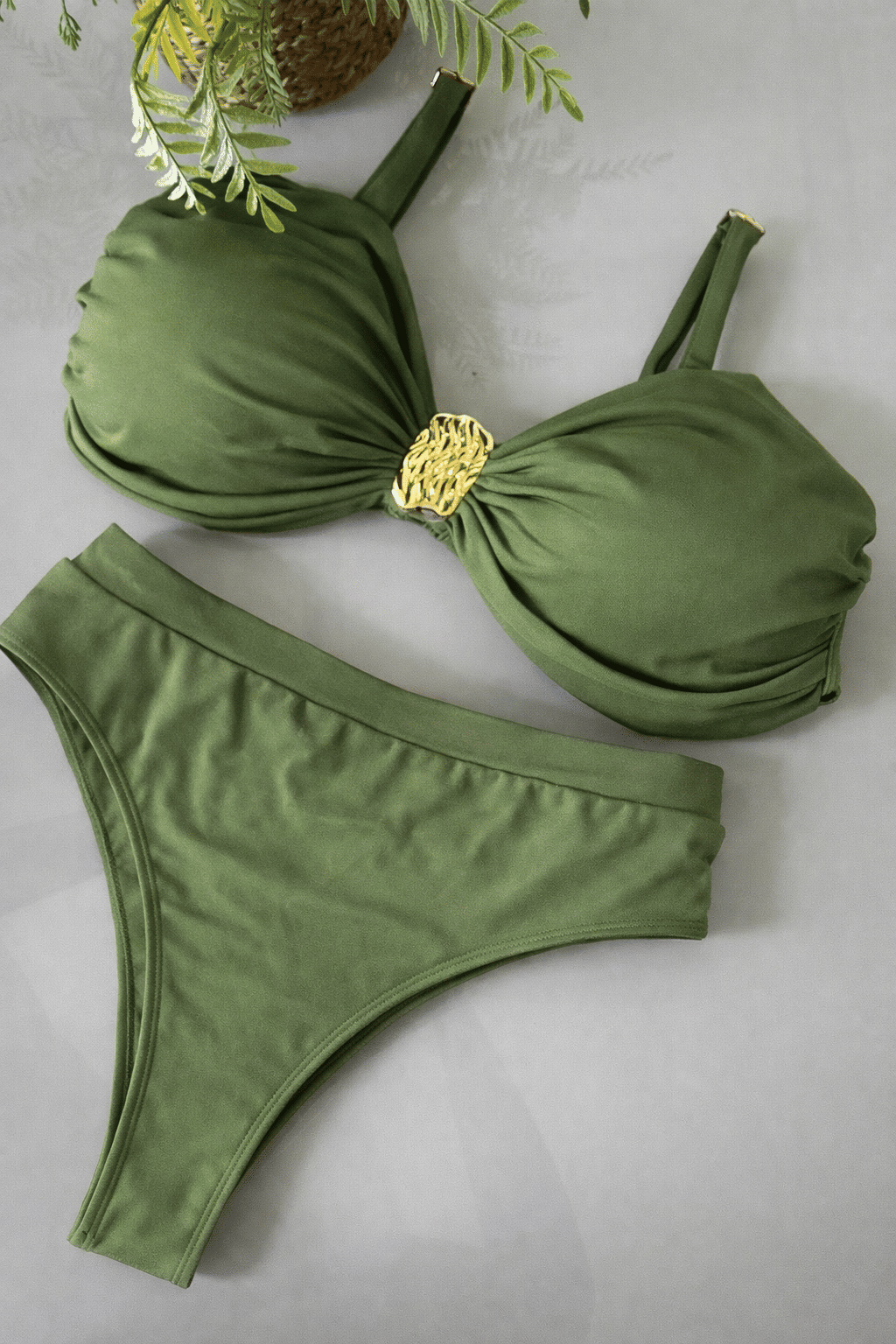 KIT saída 1001 formas longa verde oliva