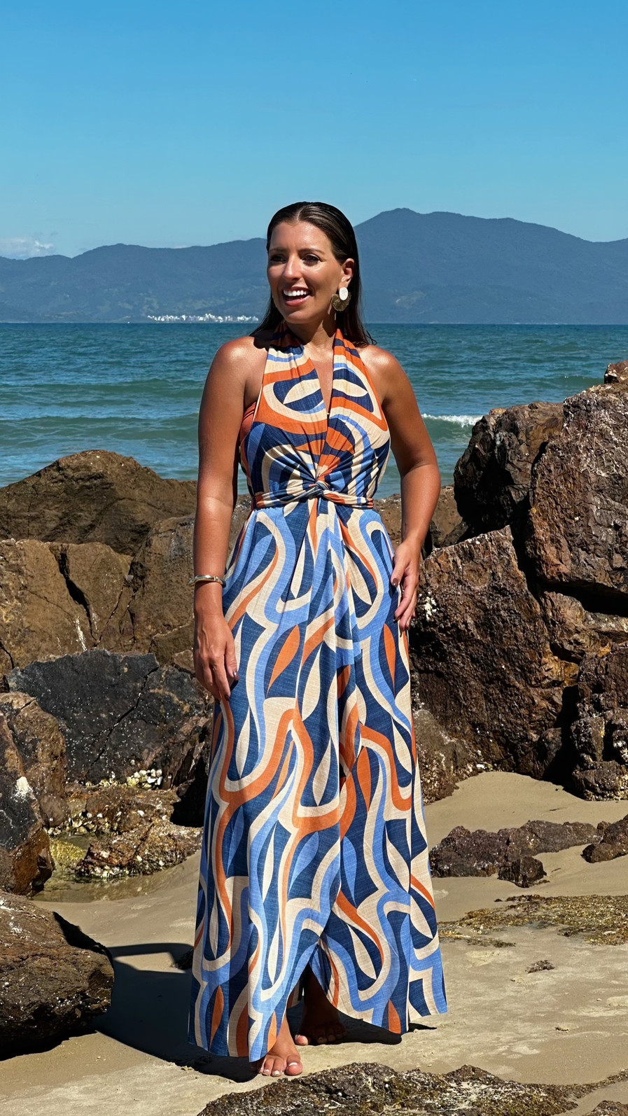 Conjunto saída 1001 formas longa areia e mar