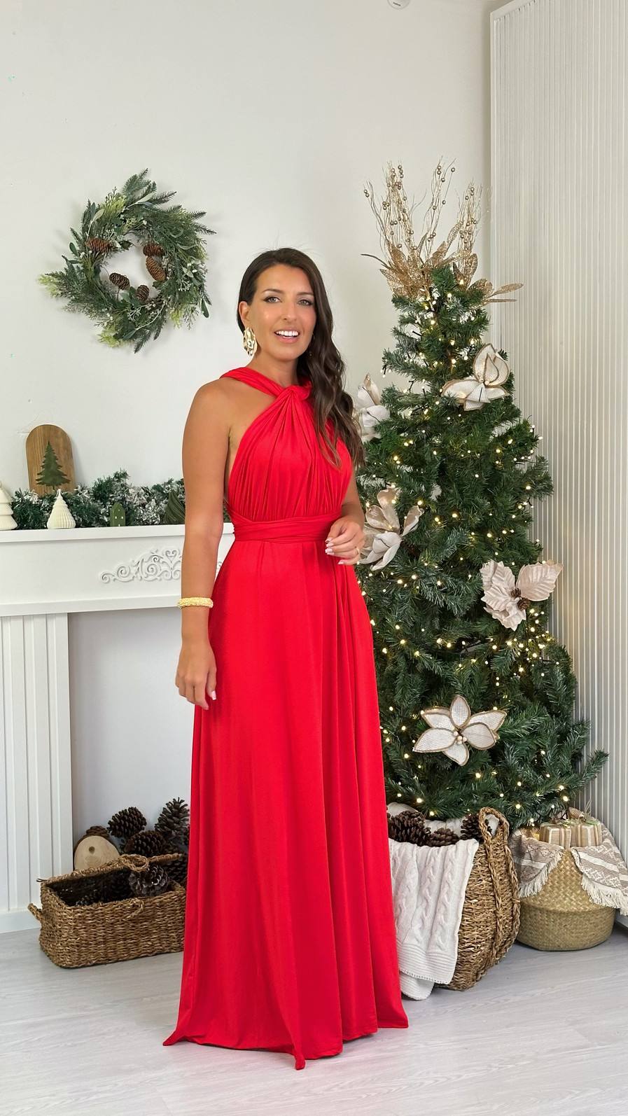 Vestido lanços longo vermelho Vestido lanços longo vermelho