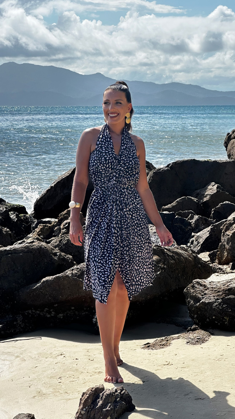 Conjunto saída 1001 formas curto & top Chuvisco preto