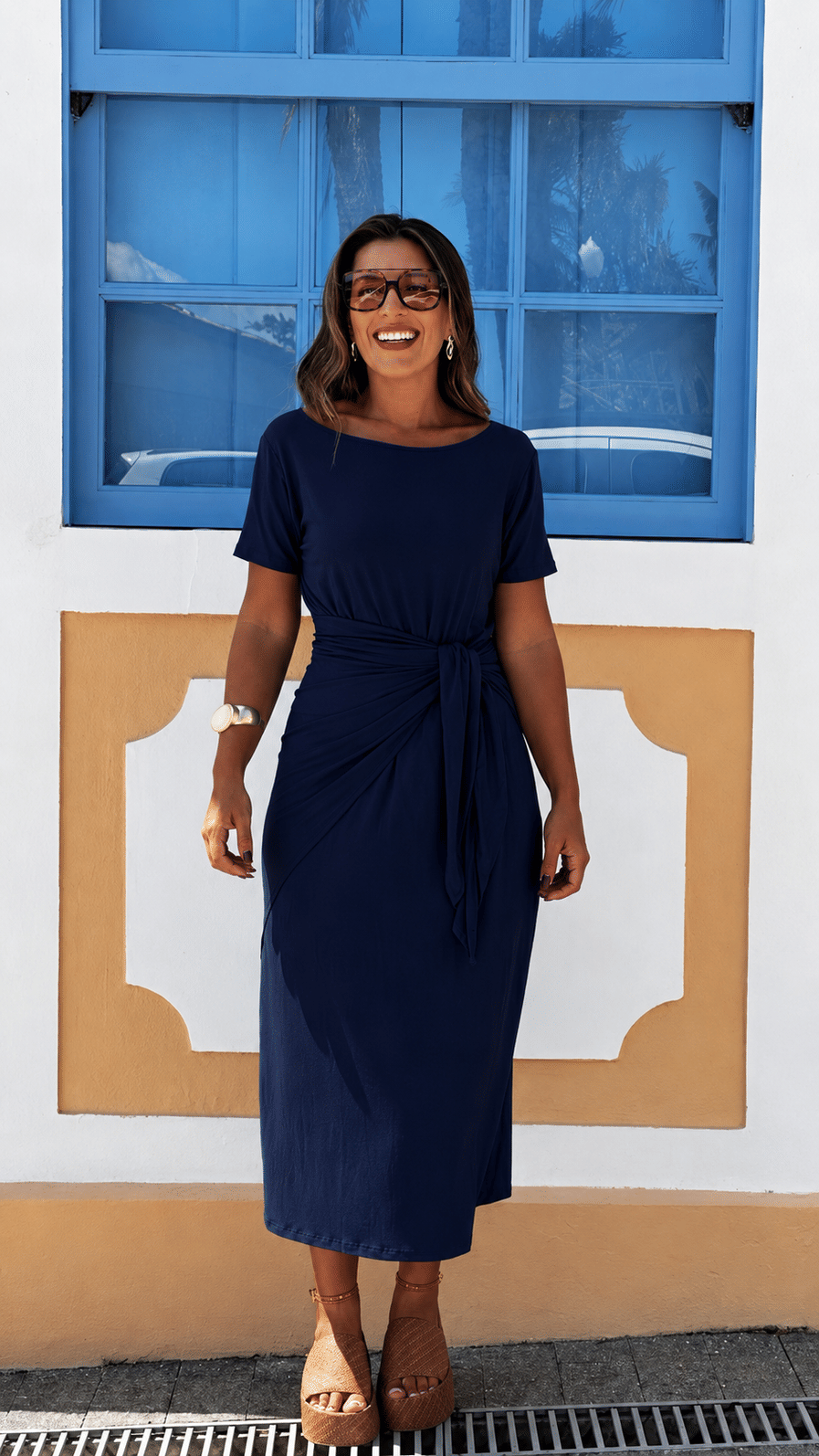 Vestido Basiquinho azul marinho Vestido Basiquinho azul marinho