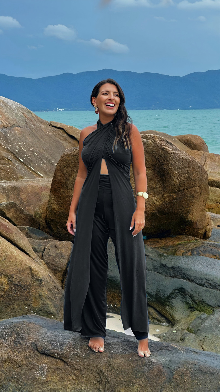 Conjunto Calça & Macacão Preto Conjunto Calça & Macacão Preto