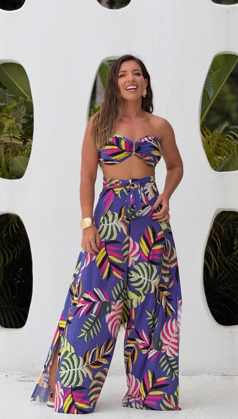 Conjunto Calça Macacão florada Conjunto Calça Macacão florada