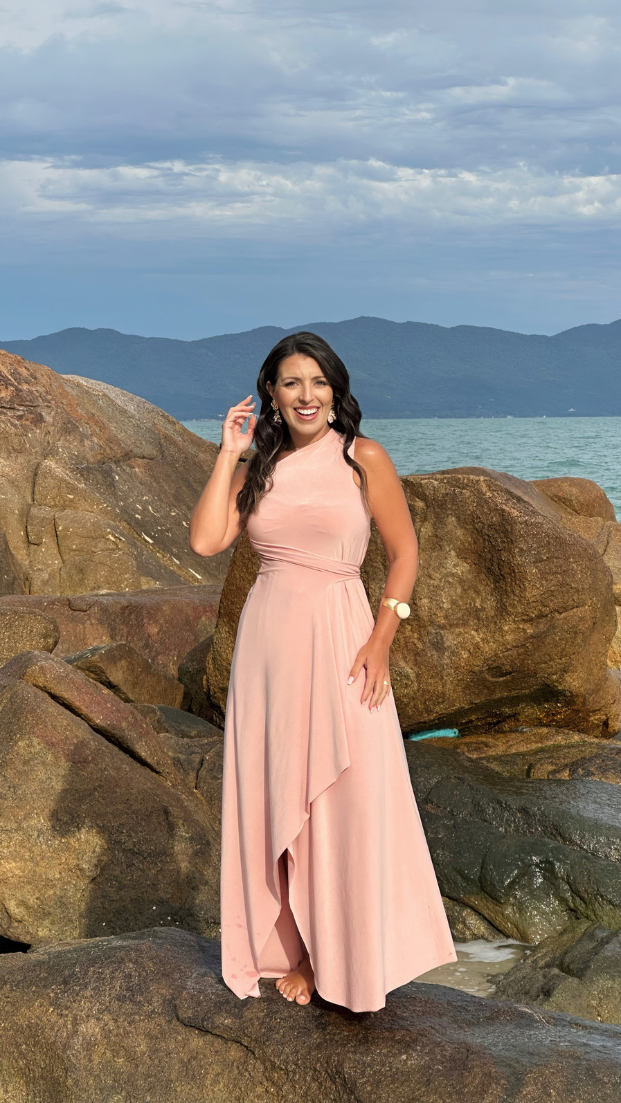 Conjunto saída 1001 formas longa & top peróla Conjunto saída 1001 formas longa & top peróla