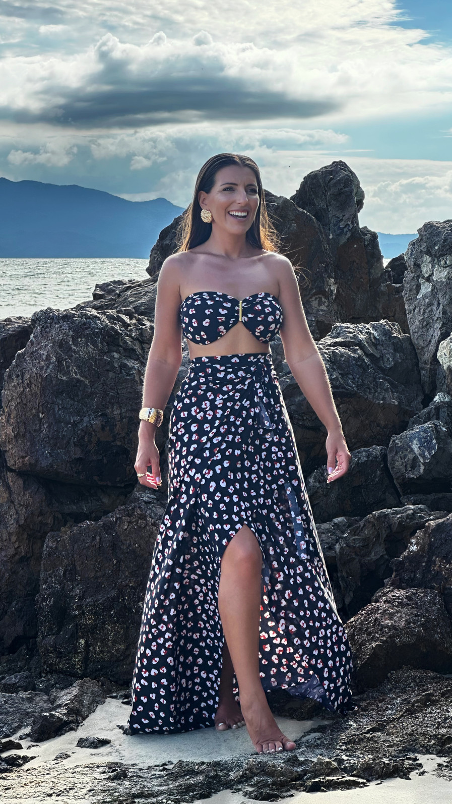 conjunto saída 1001 formas longa onça preta