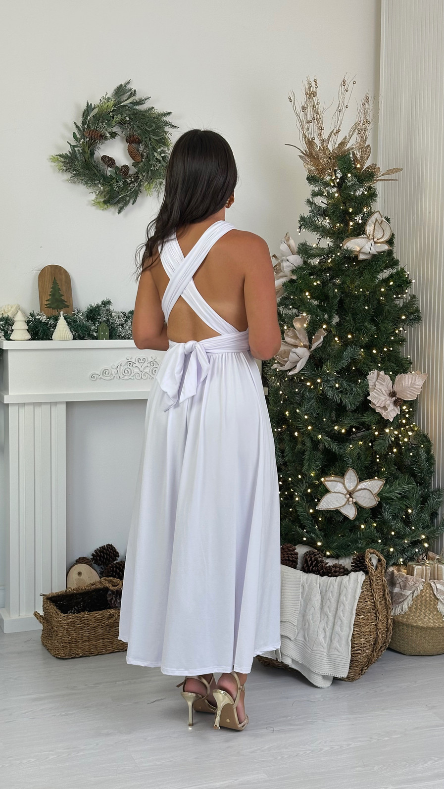 Vestido lanços midi branco Vestido lanços midi branco