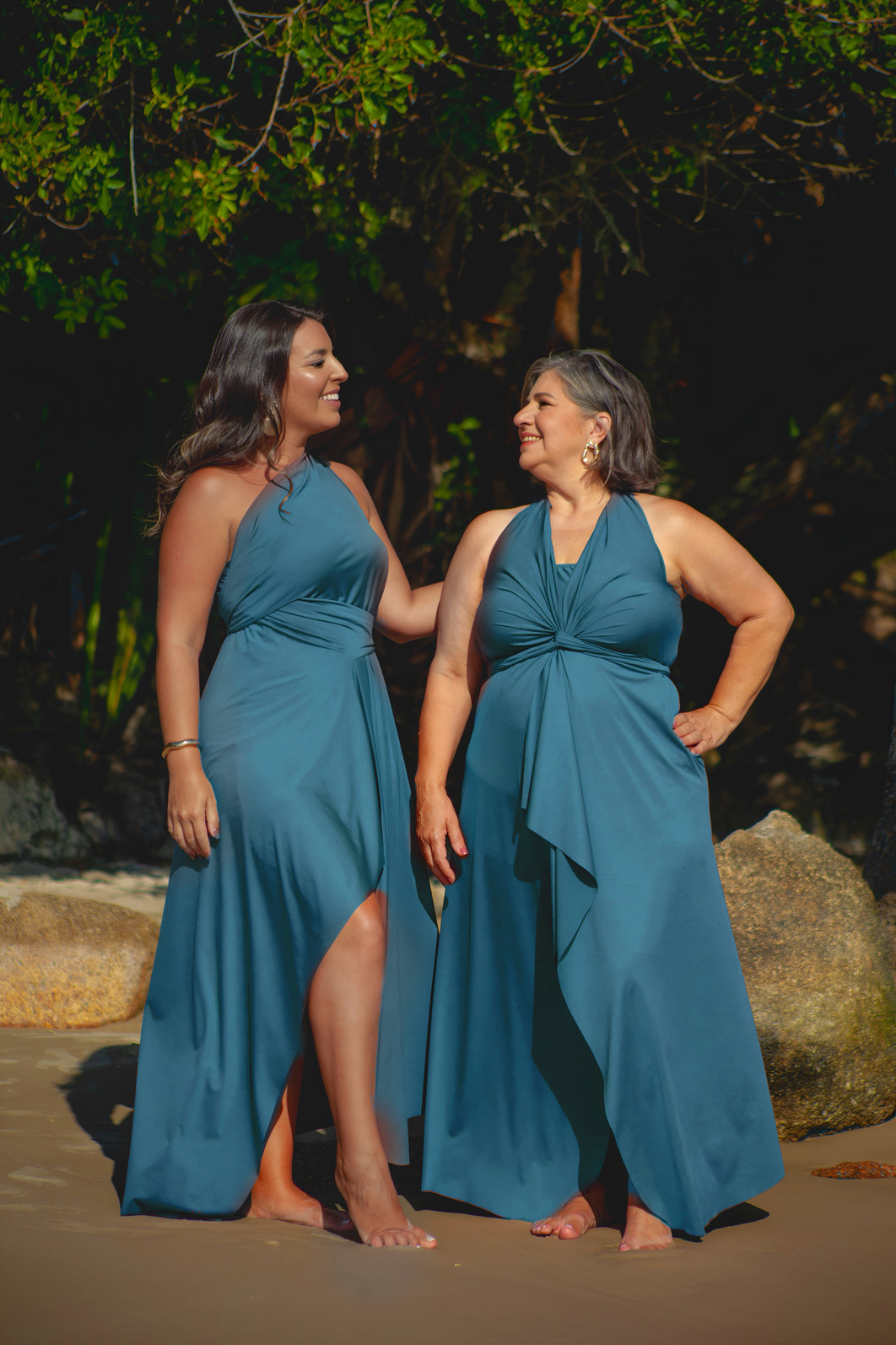 Saída 1001 formas longa verde petróleo