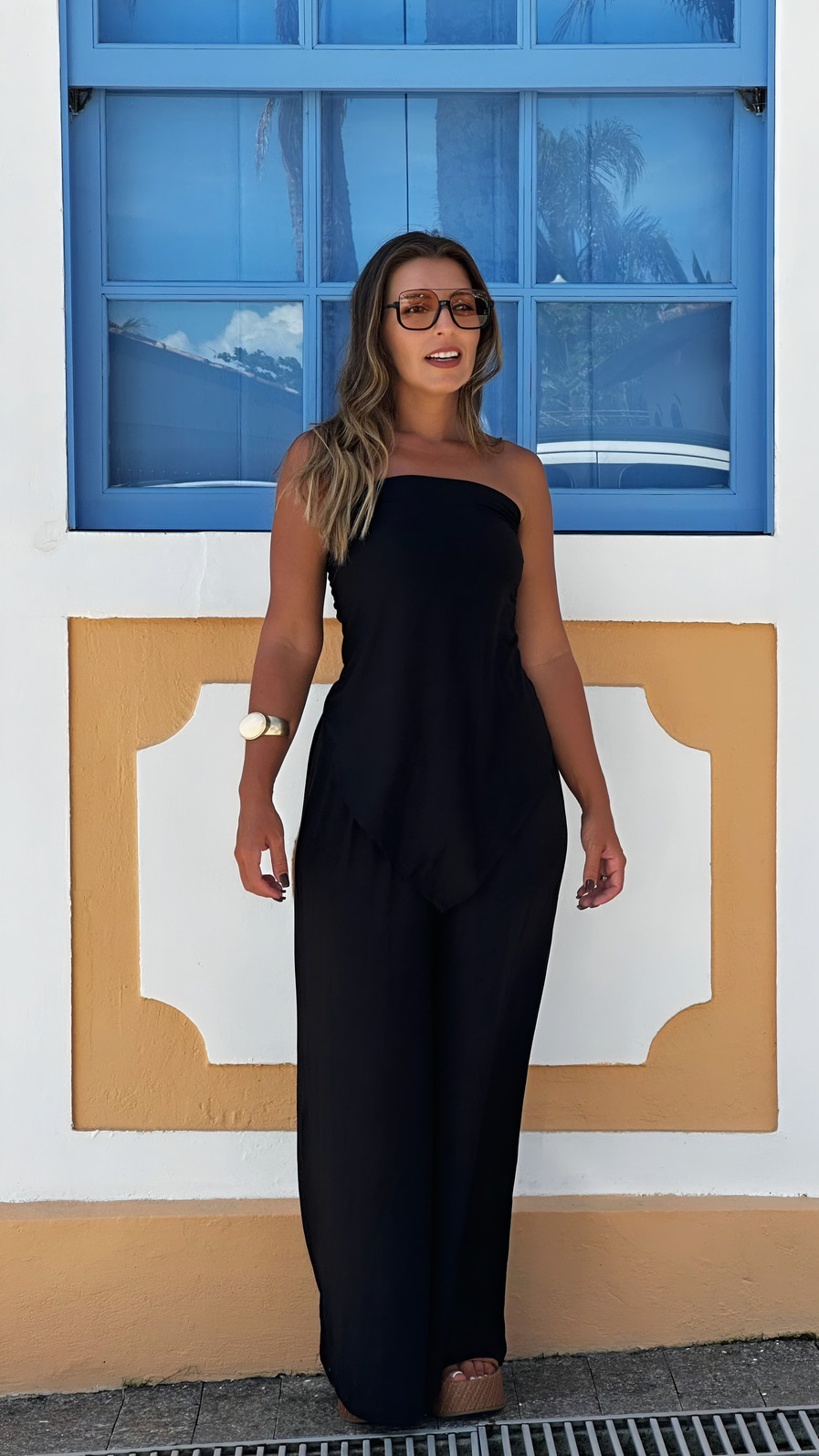 Calça lenço preta Calça lenço preta