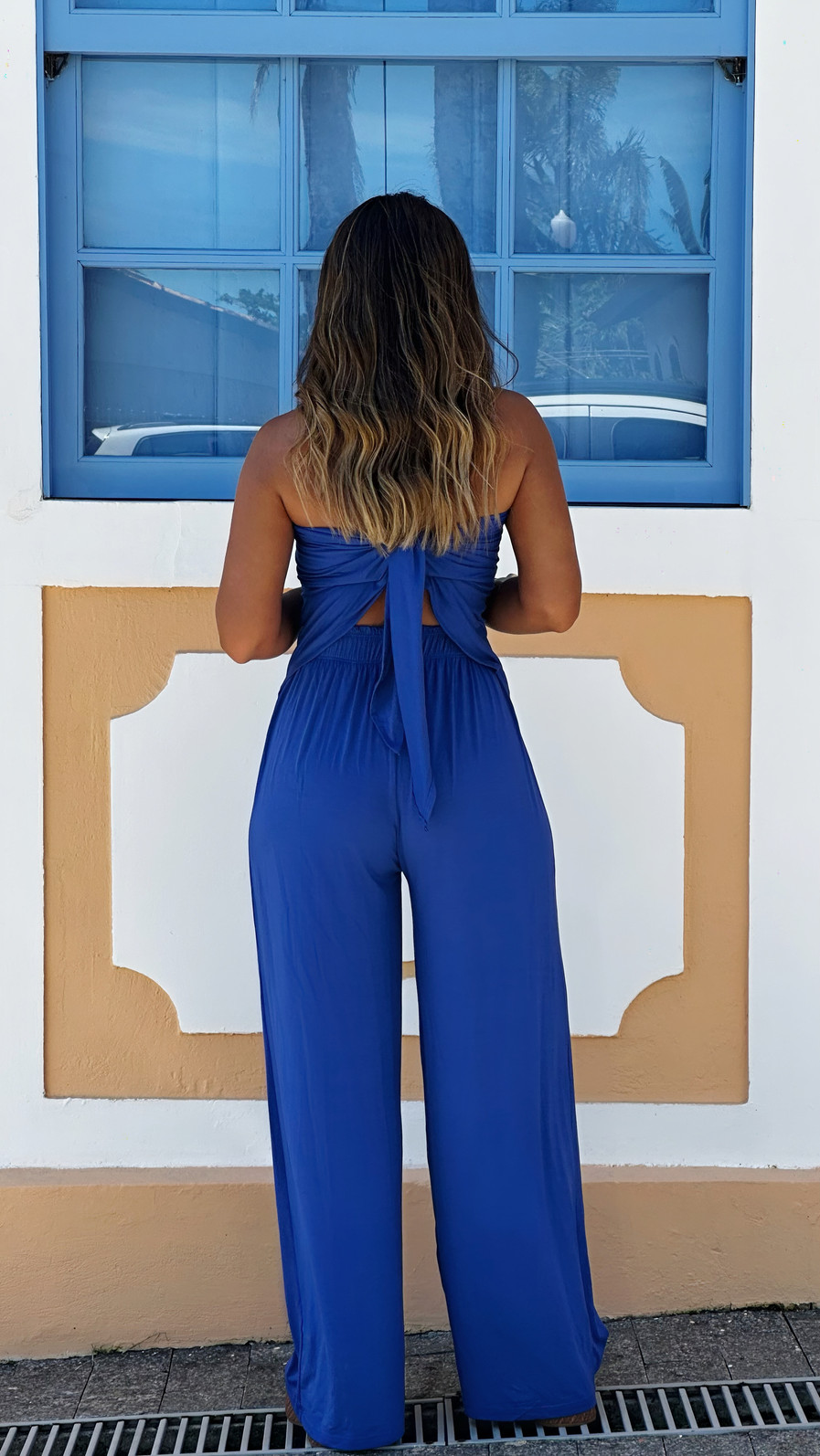 Calça lenço azul Calça lenço azul