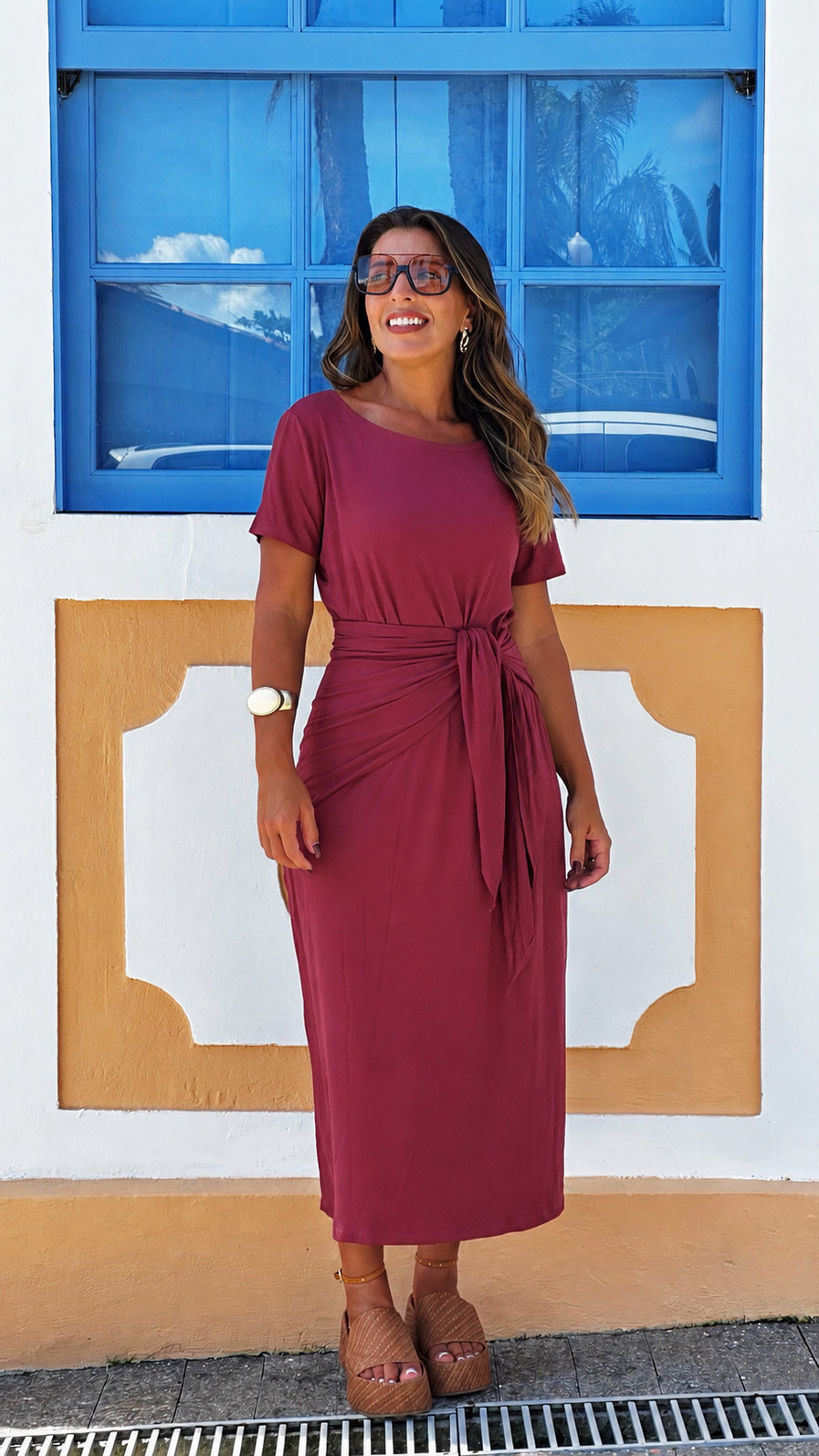 Vestido Basiquinho bordô Vestido Basiquinho bordô