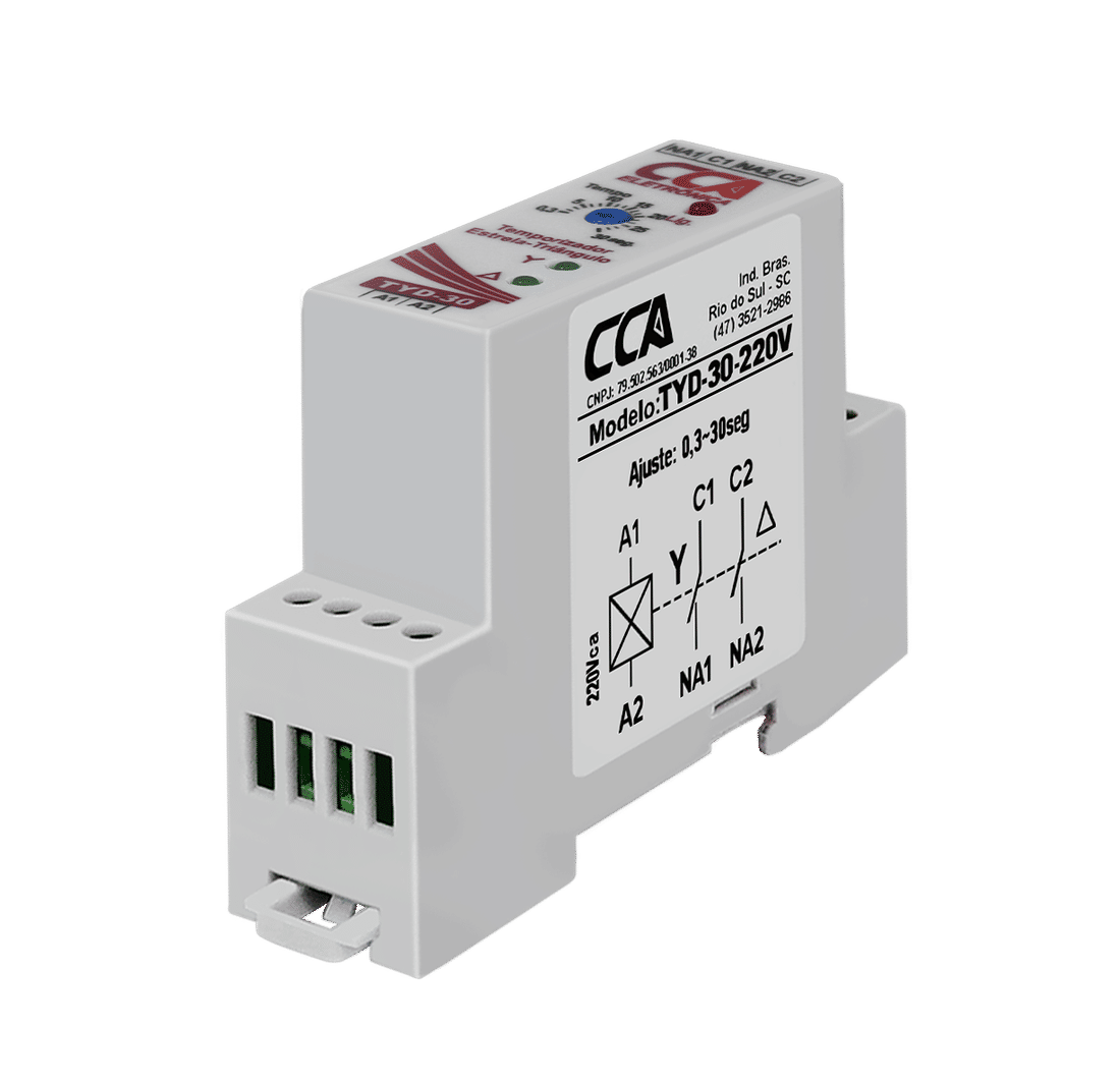 Relé Temporizador Analógico Estrela Triangulo 0-30s 220V