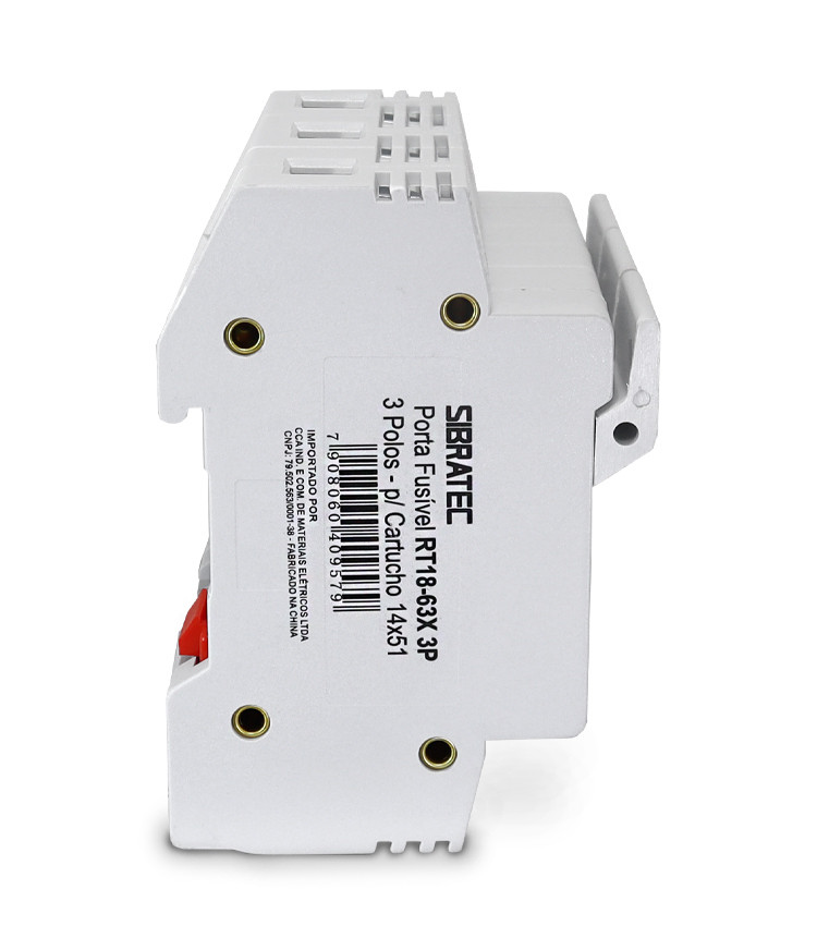 Porta Fusível Cartucho 3 Polos até 63A RO16 14x51mm 690V com LED Indicador - RT18-63 Porta Fusível Cartucho 3 Polos até 63A RO16 14x51mm 690V com LED Indicador - RT18-63