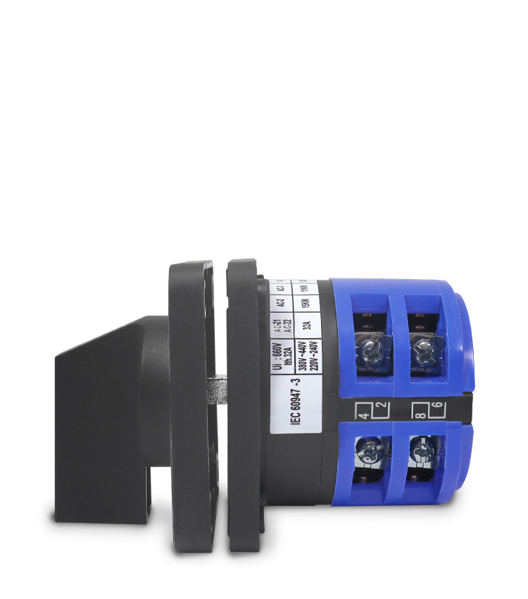 Chave Liga / Desliga Rotativa 32A 4 Polos para Porta de Painel - LW28-32A