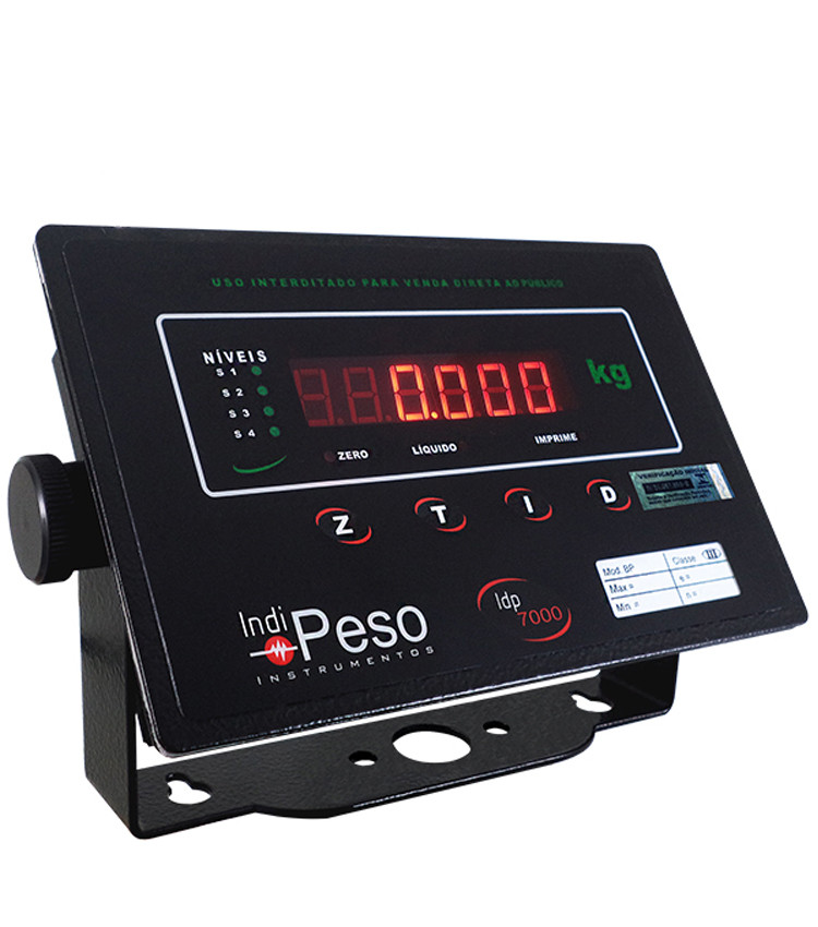 Indicador de Peso Aprovado INMETRO Aço Carbono 175x115mm - sem Saídas IDP7000-UNO