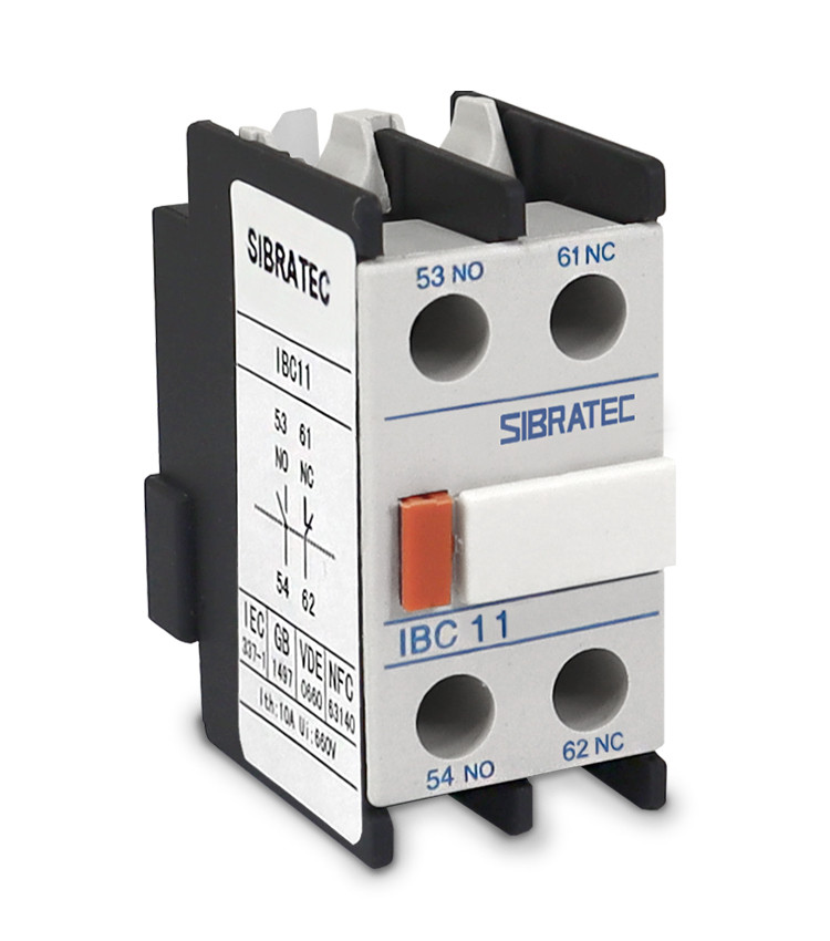 Bloco de Contato Auxiliar 1NA+1NF para Contatores de 9A até 32A  - IBC11