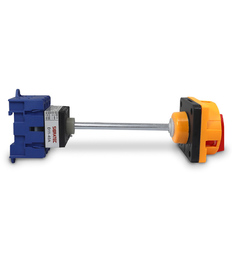 Chave Liga Desliga Rotativa 40A 3 Polos com Haste para Porta de Painel - D11-40A Chave Liga Desliga Rotativa 40A 3 Polos com Haste para Porta de Painel - D11-40A