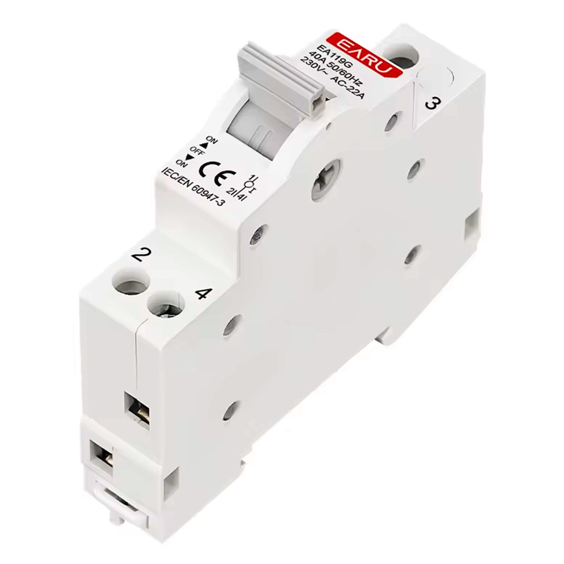 Chave de Transferência 1 Polo 63A Trilho DIN Monopolar Rede Gerador