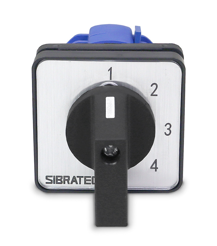 Chave Seletora Rotativa com 4 Posições (1-2-3-4) 1 Polo 20A para Porta de Painel - LW28-20-4 Chave Seletora Rotativa com 4 Posições (1-2-3-4) 1 Polo 20A para Porta de Painel - LW28-20-4