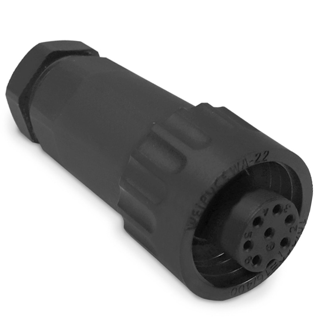 Kit Conector Fêmea + Macho Embutir 7 Vias com Tampa Blindado IP68 - WA22