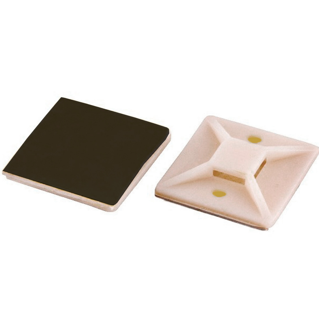 Suporte Auto Adesivo 30x30mm Fixador Abraçadeiras Branco Pacote 100 Peças Suporte Auto Adesivo 30x30mm Fixador Abraçadeiras Branco Pacote 100 Peças