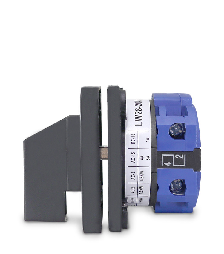 Chave Seletora Rotativa com 2 Posições (1-2) 1 Polo 20A para Porta de Painel - LW28-20-2 Chave Seletora Rotativa com 2 Posições (1-2) 1 Polo 20A para Porta de Painel - LW28-20-2