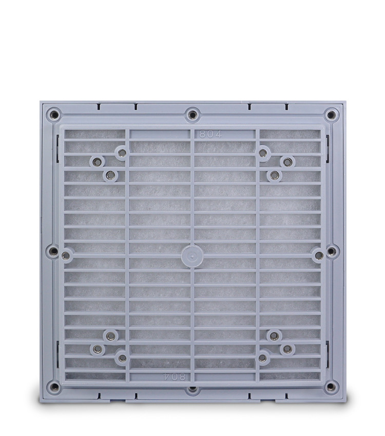 Veneziana com Filtro para Ventilador 150x150mm e 120x120mm cor Cinza