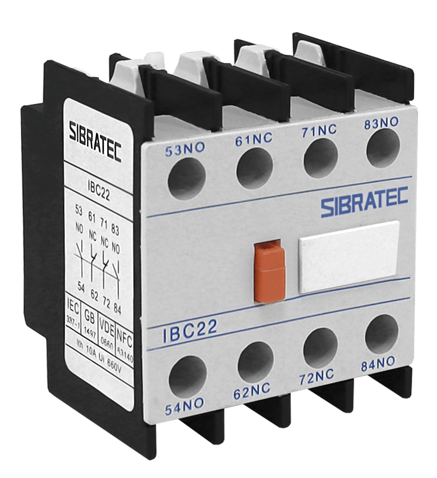 Bloco de Contato Auxiliar  2NA 2NF para Contatores de 9A até 32A  - IBC22