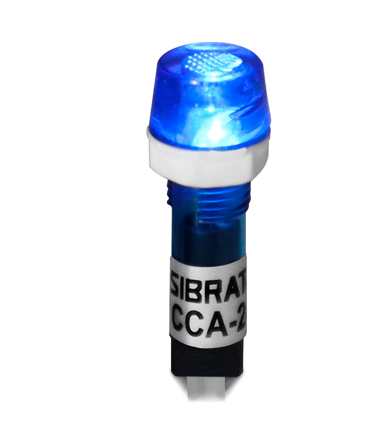 Sinaleiro LED Azul 110V-220V Padrão 9mm - Tipo "Olho de Boi" Sinaleiro LED Azul 110V-220V Padrão 9mm - Tipo "Olho de Boi"