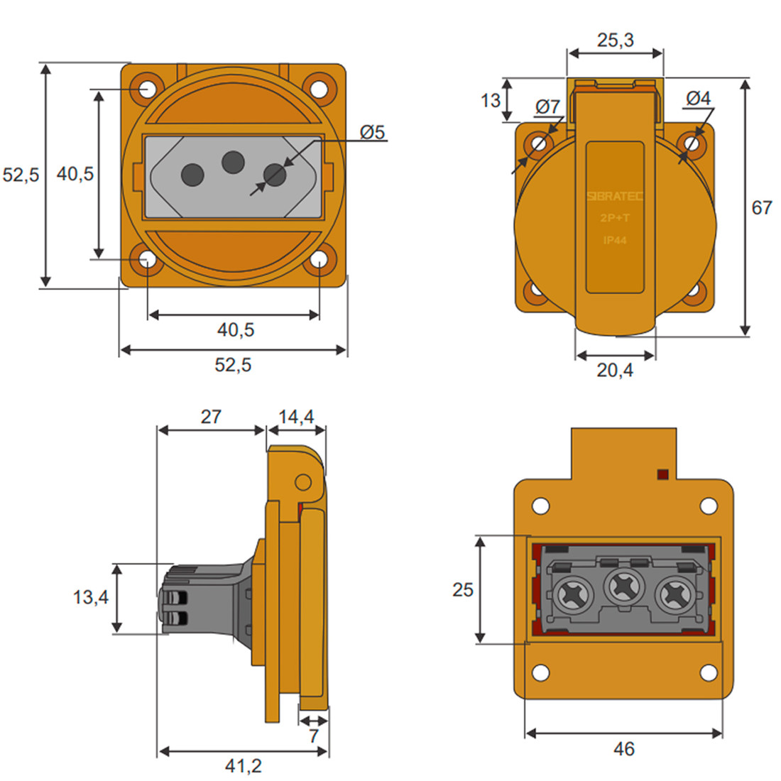 Tomada De Embutir Branca com Tampa 2p+t Padrão Brasileiro 10a / 20a - TBSE Tomada De Embutir Branca com Tampa 2p+t Padrão Brasileiro 10a / 20a - TBSE