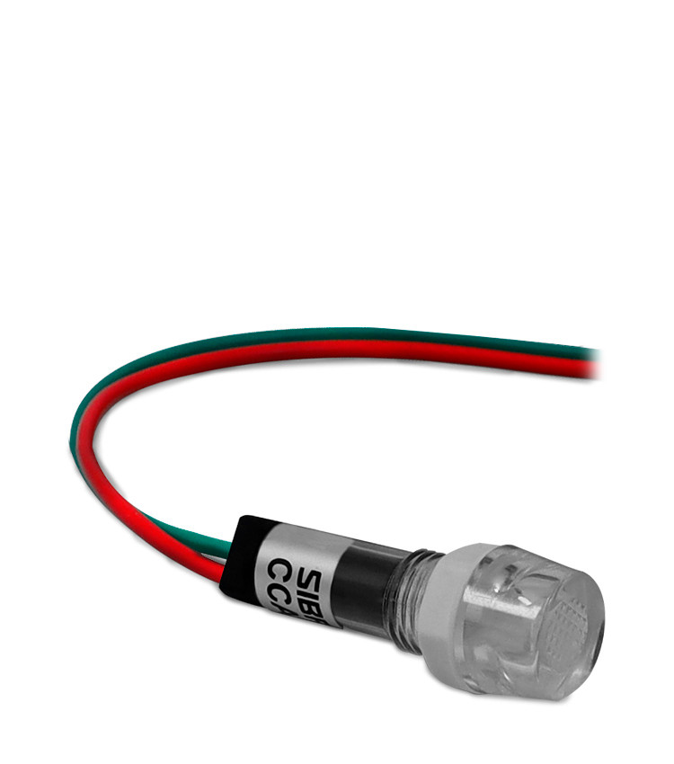 Sinaleiro LED Branco 12V-24V Padrão 9mm - Tipo "Olho de Boi" Sinaleiro LED Branco 12V-24V Padrão 9mm - Tipo "Olho de Boi"