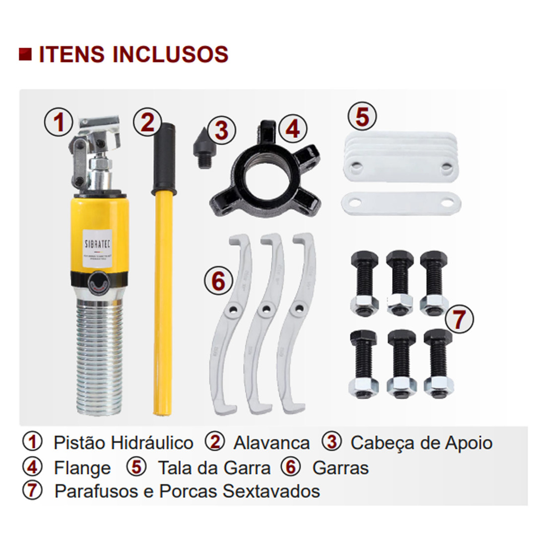 Sacador Hidráulico de Polia ou Rolamento 5 Toneladas Alcance 50-200mm - HHL-5 Sacador Hidráulico de Polia ou Rolamento 5 Toneladas Alcance 50-200mm - HHL-5