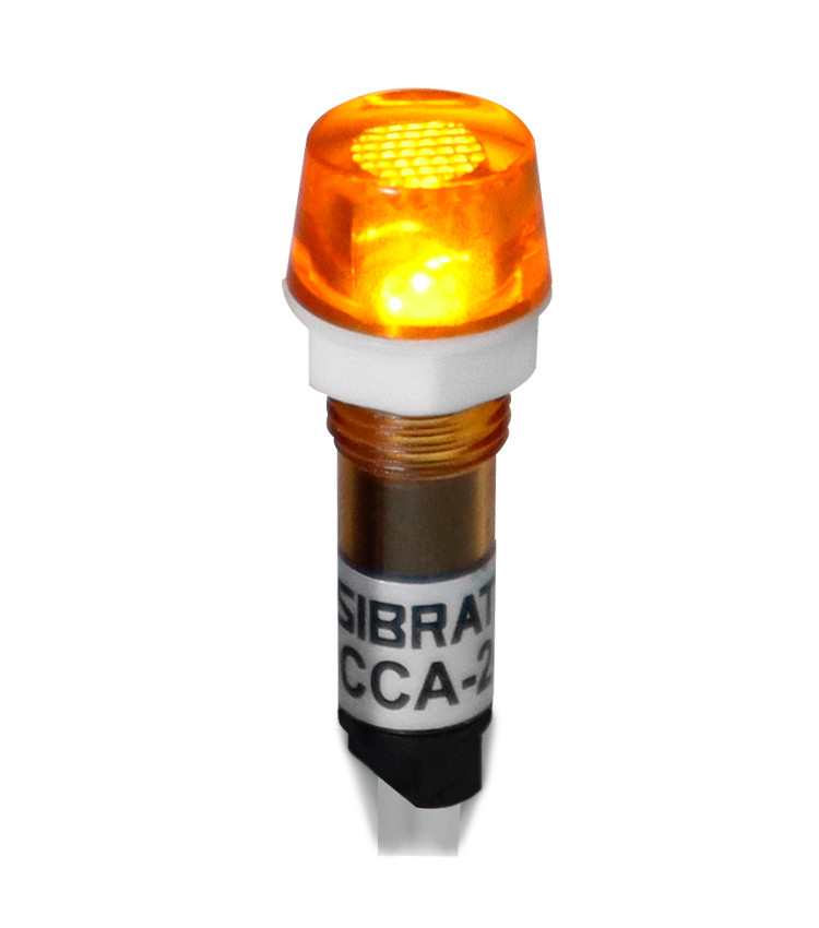 Sinaleiro LED Amarelo 110V-220V Padrão 9mm - Tipo "Olho de Boi"