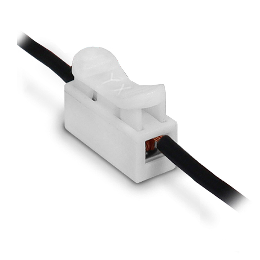 Kit 100 Conector Rápido Emenda 1 Vias Inline Cabo até 2,5mm² Corrente Máx. 10a - CH-1 Kit 100 Conector Rápido Emenda 1 Vias Inline Cabo até 2,5mm² Corrente Máx. 10a - CH-1