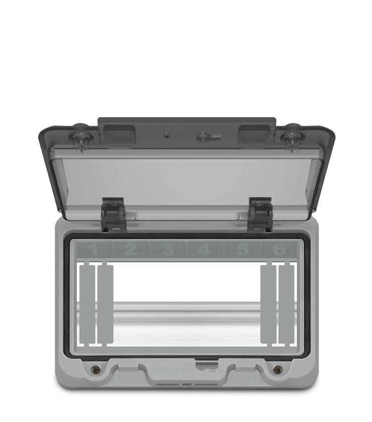 Visor Basculante De Embutir Disjuntor Din Até 6 Polos IP67 Visor Basculante De Embutir Disjuntor Din Até 6 Polos IP67