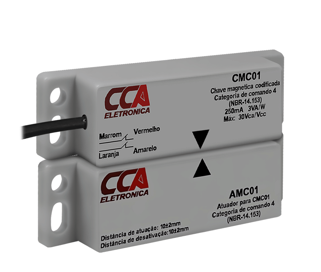 Chave Magnética Codificada 2NF Atuador + Sensor de Proximidade Nr12 - Cmc01 Chave Magnética Codificada 2NF Atuador + Sensor de Proximidade Nr12 - Cmc01