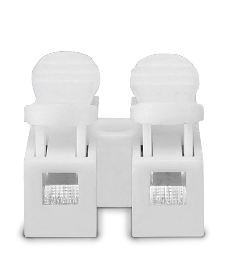 Kit 100 Conector Rápido Emenda 2 Vias Inline Cabo até 2,5mm² Corrente Máx. 10a - CH-2