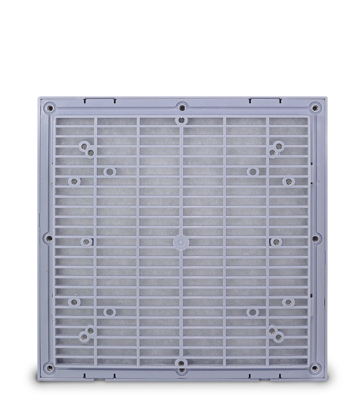 Veneziana com Filtro para Ventilador 180x180mm e 200x200mm cor Cinza