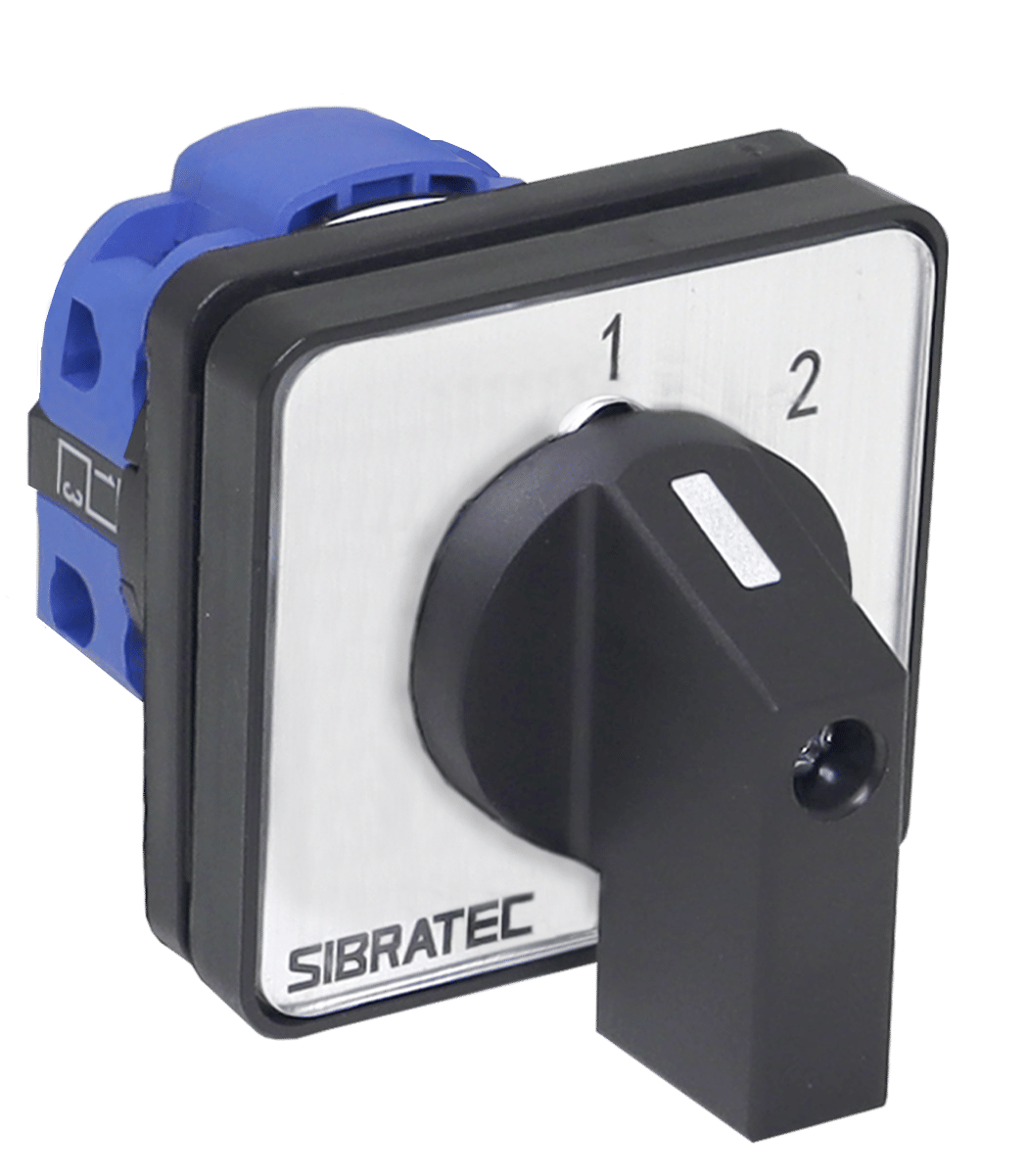 Chave Seletora Rotativa com 2 Posições (1-2) 1 Polo 20A para Porta de Painel - LW28-20-2 Chave Seletora Rotativa com 2 Posições (1-2) 1 Polo 20A para Porta de Painel - LW28-20-2