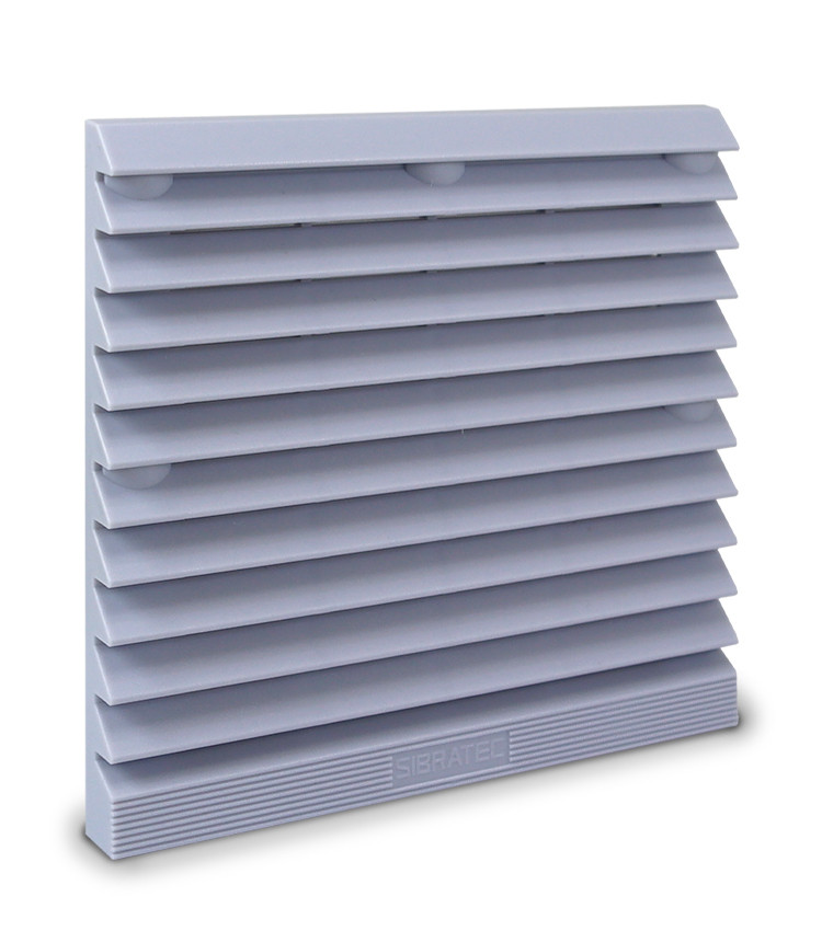 Veneziana com Filtro para Ventilador 120x120mm cor Cinza